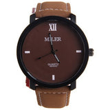 MILER Luxury Brand Watch Leather Band Quartz Watch Casual Sport Watches Men Fashion Military Wrist watch Hour relogio masculino - one46.com.au