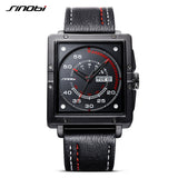 SINOBI Wrist Watch Top Brand Luxury Men's Watch Men Watch Auto Date Week Waterproof Sport Watches Square Clock reloj hombre - one46.com.au