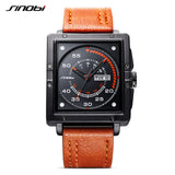 SINOBI Wrist Watch Top Brand Luxury Men's Watch Men Watch Auto Date Week Waterproof Sport Watches Square Clock reloj hombre - one46.com.au