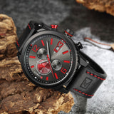 Luxury Men Outdoor Sport Watches Curren Waterproof Casual Militrary Quartz Wrist Watch Fashion Leather Strap Business Clock - one46.com.au