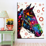 Large size Print Oil Painting Wall painting Horse Pop art Decorative Wall Art Picture For Living Room paintng No Frame - one46.com.au