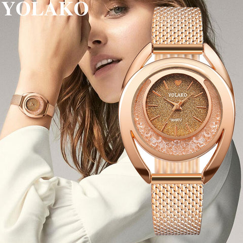 YOLAKO Women  Watches Bracelet New Quartz Clock Ladies Wristwatches Relogio Feminino Diamond Reloj Mujer Hot montre femme 533 - one46.com.au