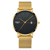 NIBOSI Fashion Mens Watch Quartz Watch Men Casual Slim Mesh Steel Date Waterproof Sport Watch Relogio Masculino - one46.com.au