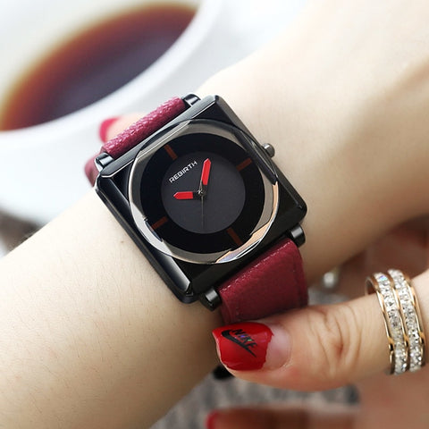 2018 Top Brand Square Women Bracelet Watches Contracted Leather Crystal WristWatches Women Dress Ladies Quartz Clock Dropshiping - one46.com.au