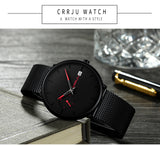 Crrju Sport Watch Men Waterproof Date Calendar Men's Watch Business Casual Watches For Men Watch Fashion Male Clock Reloj Hombre - one46.com.au