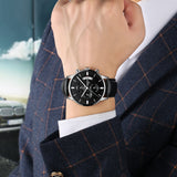 NIBOSI Mens Watches Top Brand Luxury Leather Army Quartz Watch Men Date Sport Clock Men Creative Chronograph Relogio Masculino - one46.com.au