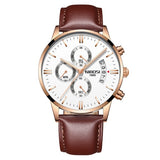 NIBOSI Mens Watches Top Brand Luxury Leather Army Quartz Watch Men Date Sport Clock Men Creative Chronograph Relogio Masculino - one46.com.au