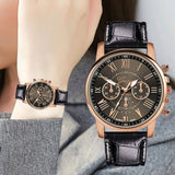 GENEVA Leather Quartz Watch Women Ladies Fashion Bracelet Wrist Watch Wristwatches Clock relogio feminino masculino reloj mujer - one46.com.au