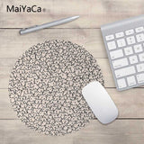 MaiYaCa Unique Desktop Pad Game Mousepad Gamer Speed Mice Retail Small Round Rubber Mousepad For I Love Emojis - one46.com.au