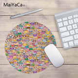 MaiYaCa Unique Desktop Pad Game Mousepad Gamer Speed Mice Retail Small Round Rubber Mousepad For I Love Emojis - one46.com.au