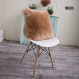 Artificial Wool Fur Sheepskin Cushion Cover Hairy Faux Plain Fluffy Soft Throw Pillowcase Washable Square Solid Pillow Case - one46.com.au