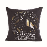 Bronzing Cojines Decorativos Para Sofa Letter Deer Animals Tree Love Merry Christmas Pillow Case Cushion Cover for Sofa Home - one46.com.au